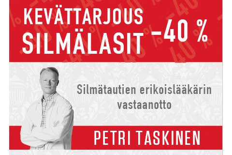 Kevättarjous silmälasit -40% Kevättarjous silmälasit -40%